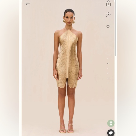 cult gaia Dresses & Skirts - MARA DRESS - LIGHT GOLD